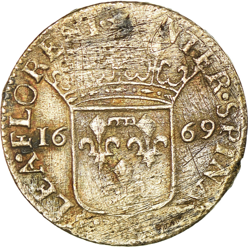 Moneta, Włochy, Maria Maddalena, Luigino, 1669, Fosdinovo, VF(30-35), Srebro