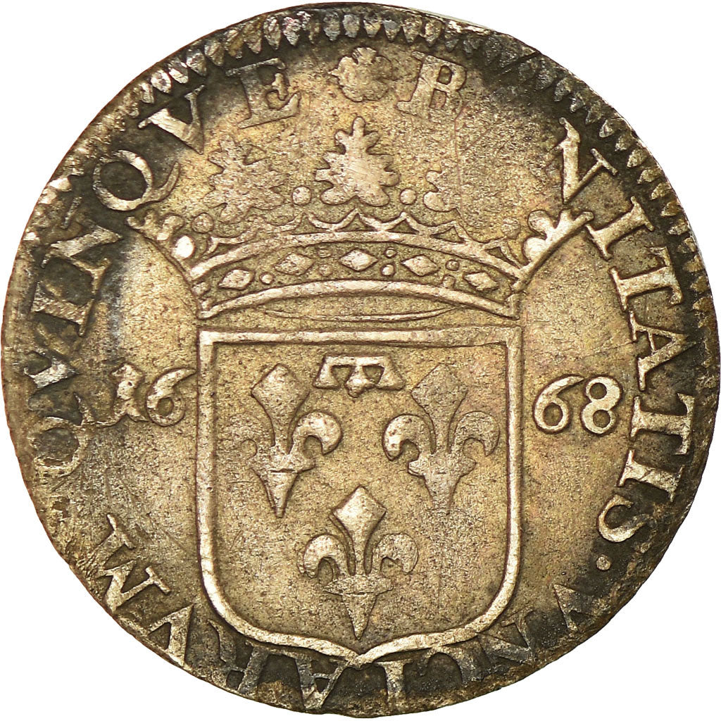 Moeda, ESTADOS ITALIANOS, TORRIGLIA, Violante, Luigini, 1668, EF(40-45), Prata