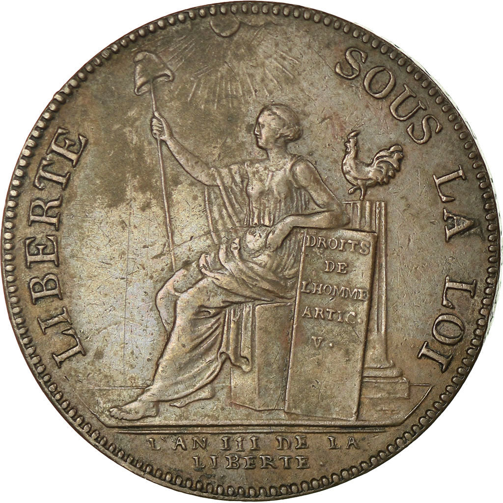 Coin, France, Monneron à la Liberté, 2 Sols, 1791, Birmingham, AU(50-53)