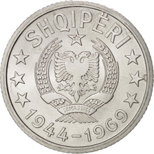 Albania, 5 Qindarka, 1969, Alluminio, KM:44