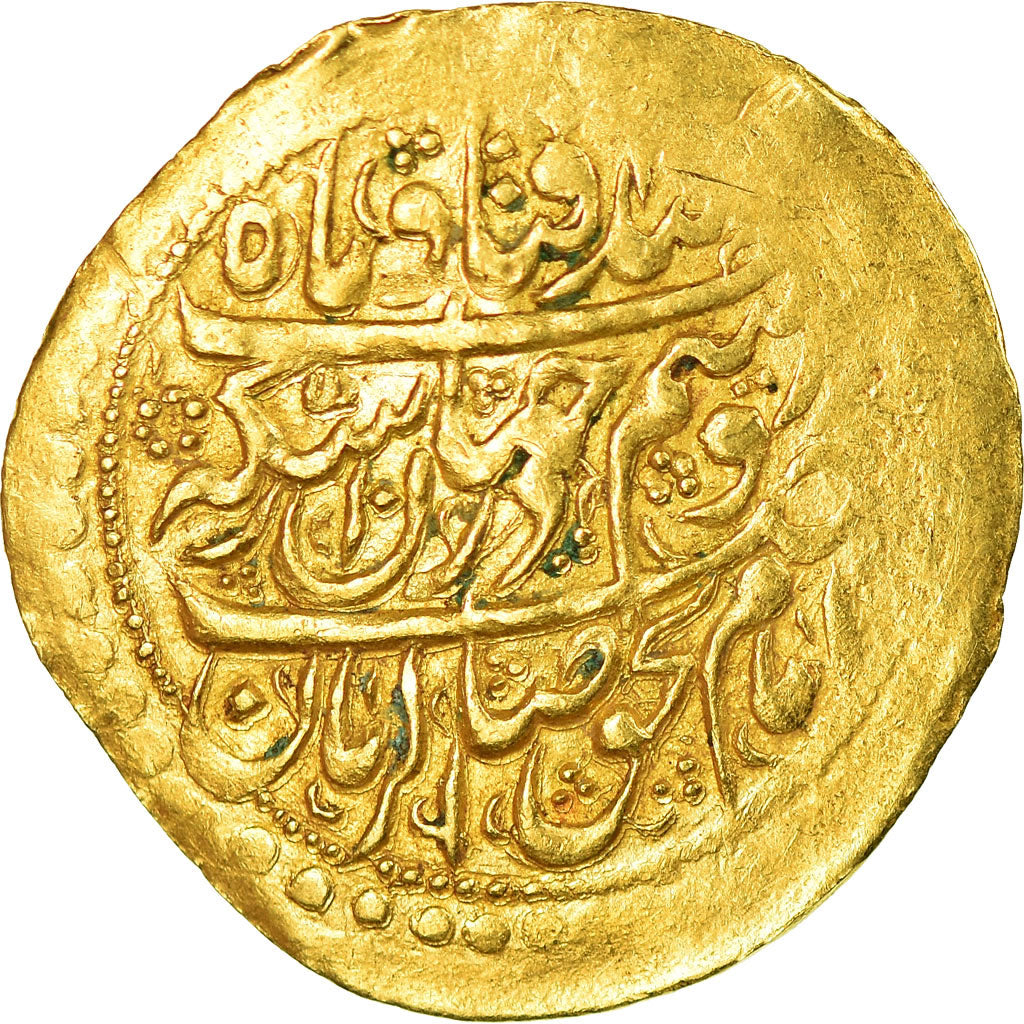 Coin, Zand dynasty, Muhammad Karim Khan, 1/4 Mohur, AH 1187 (1773), Yazd