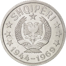 Albania, 10 Qindarka, 1969, Aluminum, KM:45