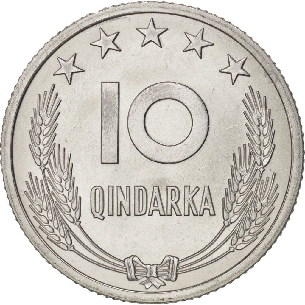 Albania, 10 Qindarka, 1969, Aluminum, KM:45