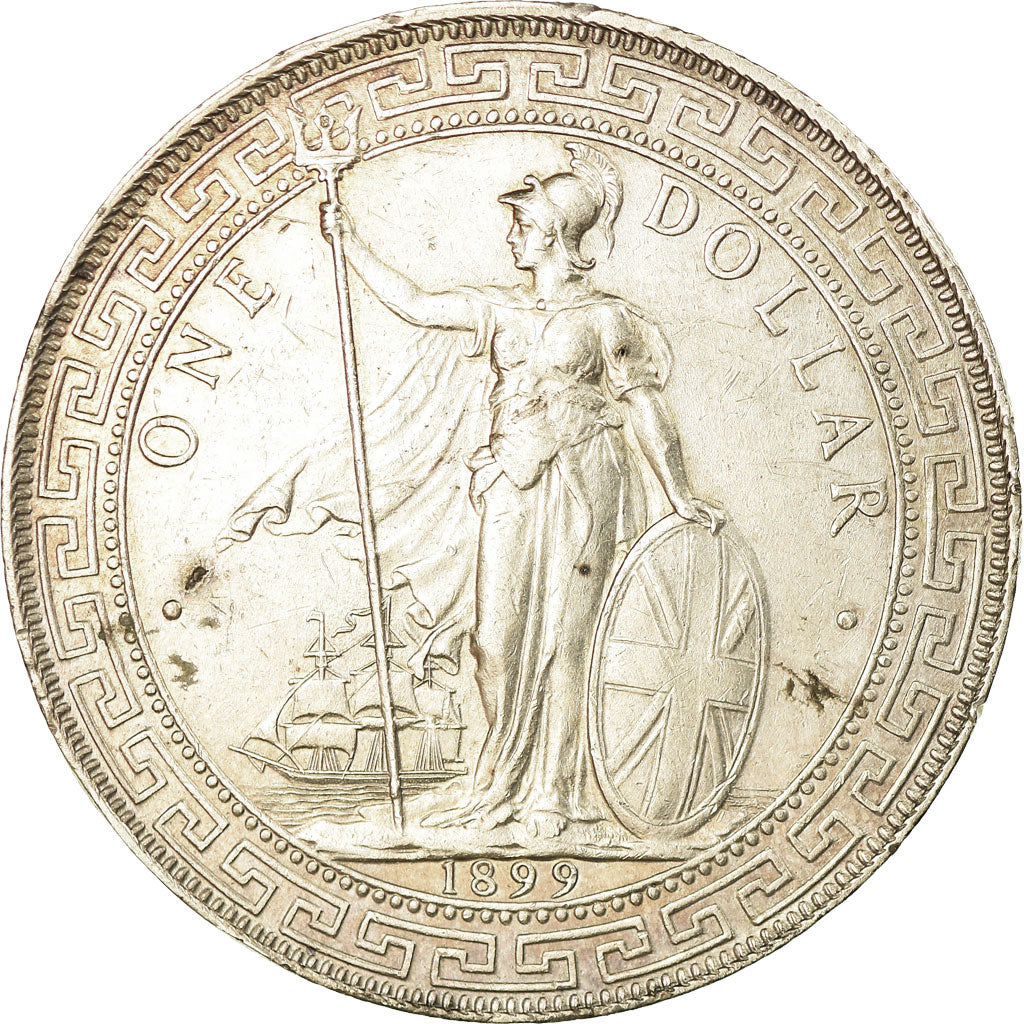 Coin, Great Britain, Trade Dollar, 1899, Bombay, AU(55-58), Silver