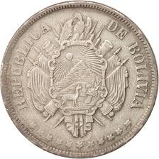 Monnaie, Bolivie, Boliviano, 1871, TTB+, Argent, KM:155.3