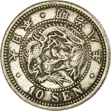 Coin, Japan, Mutsuhito, 10 Sen, 1875, EF(40-45), Silver, KM:23