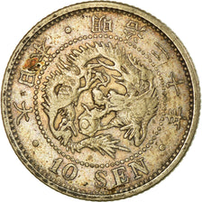 Coin, Japan, Mutsuhito, 10 Sen, 1887, EF(40-45), Silver, KM:23