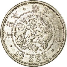 Coin, Japan, Mutsuhito, 10 Sen, 1887, EF(40-45), Silver, KM:23
