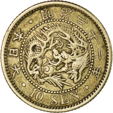 Coin, Japan, Mutsuhito, 10 Sen, 1888, EF(40-45), Silver, KM:23