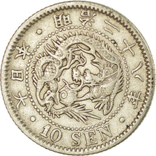 Coin, Japan, Mutsuhito, 10 Sen, 1895, EF(40-45), Silver, KM:23