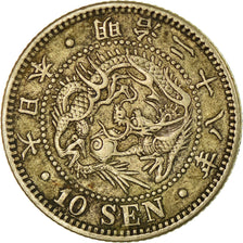 Coin, Japan, Mutsuhito, 10 Sen, 1895, AU(50-53), Silver, KM:23