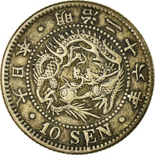 Coin, Japan, Mutsuhito, 10 Sen, 1893, EF(40-45), Silver, KM:23