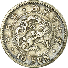 Coin, Japan, Mutsuhito, 10 Sen, 1897, EF(40-45), Silver, KM:23
