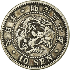 Coin, Japan, Mutsuhito, 10 Sen, 1897, EF(40-45), Silver, KM:23