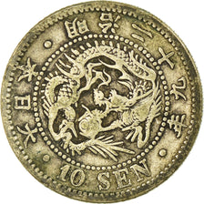 Coin, Japan, Mutsuhito, 10 Sen, 1896, VF(30-35), Silver, KM:23