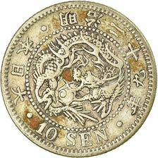 Coin, Japan, Mutsuhito, 10 Sen, 1896, EF(40-45), Silver, KM:23