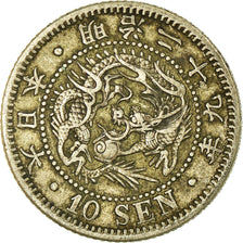 Coin, Japan, Mutsuhito, 10 Sen, 1896, AU(50-53), Silver, KM:23
