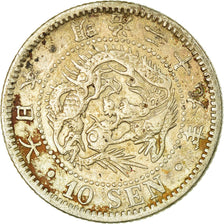 Coin, Japan, Mutsuhito, 10 Sen, 1896, EF(40-45), Silver, KM:23