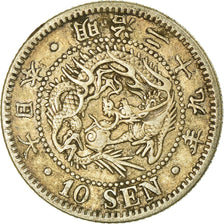 Coin, Japan, Mutsuhito, 10 Sen, 1896, AU(50-53), Silver, KM:23