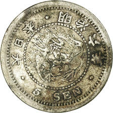 Coin, Japan, Mutsuhito, 5 Sen, 1873, VF(30-35), Silver, KM:22