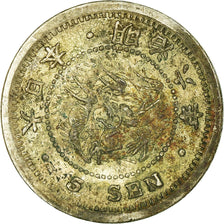 Coin, Japan, Mutsuhito, 5 Sen, 1873, VF(30-35), Silver, KM:22