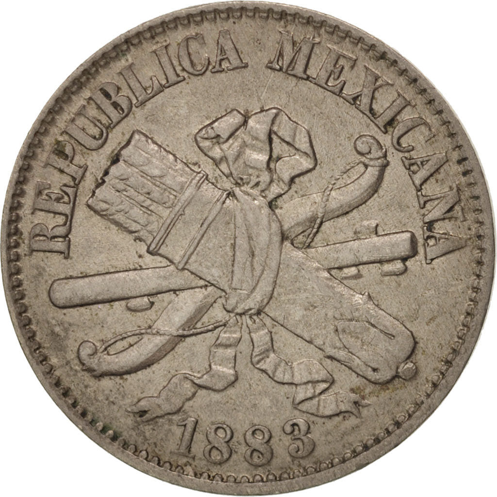 Coin, Mexico, Centavo, 1883, Mexico City, AU(55-58), Copper-nickel, KM:392