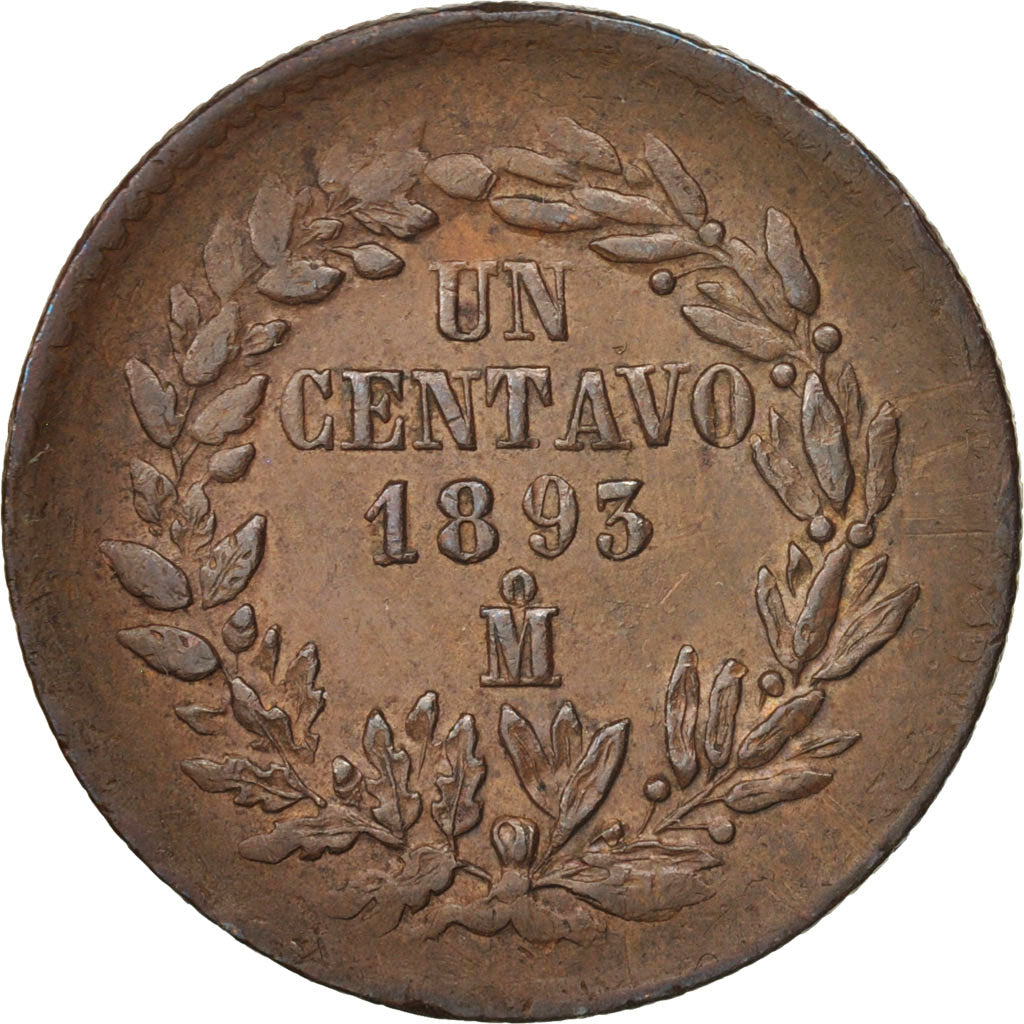 Moneda, México, Centavo, 1893, Mexico City, EBC+, Cobre, KM:391.6
