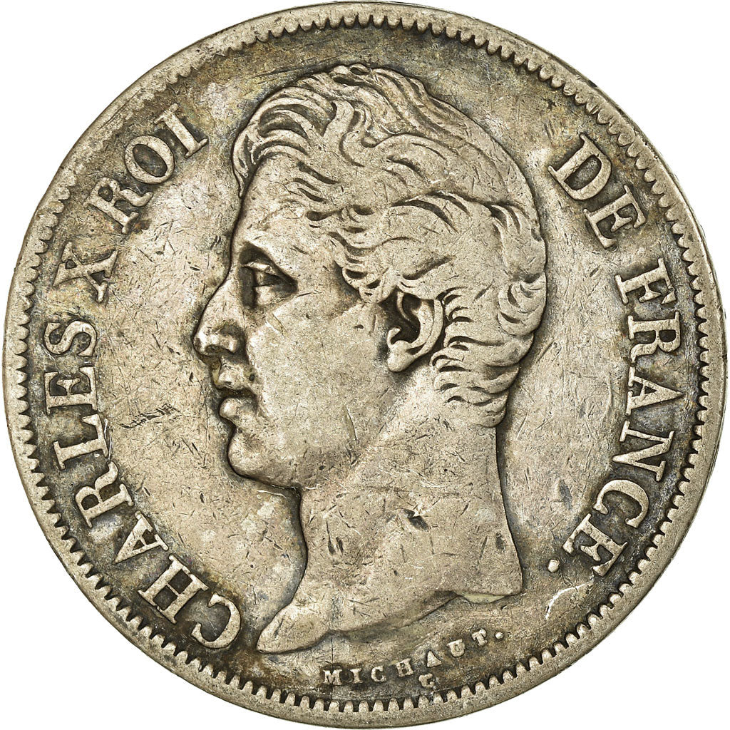 Coin, France, Charles X, 5 Francs, 1830, Paris, VF(30-35), Silver, KM:728.1