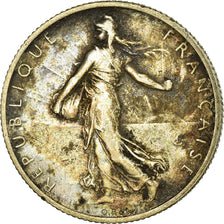 Moneda, Francia, Semeuse, 2 Francs, 1913, Paris, BC+, Plata, KM:845.1