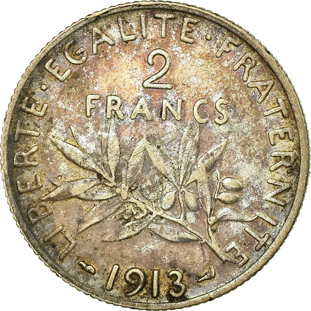 Monnaie, France, Semeuse, 2 Francs, 1913, Paris, TB+, Argent, KM:845.1