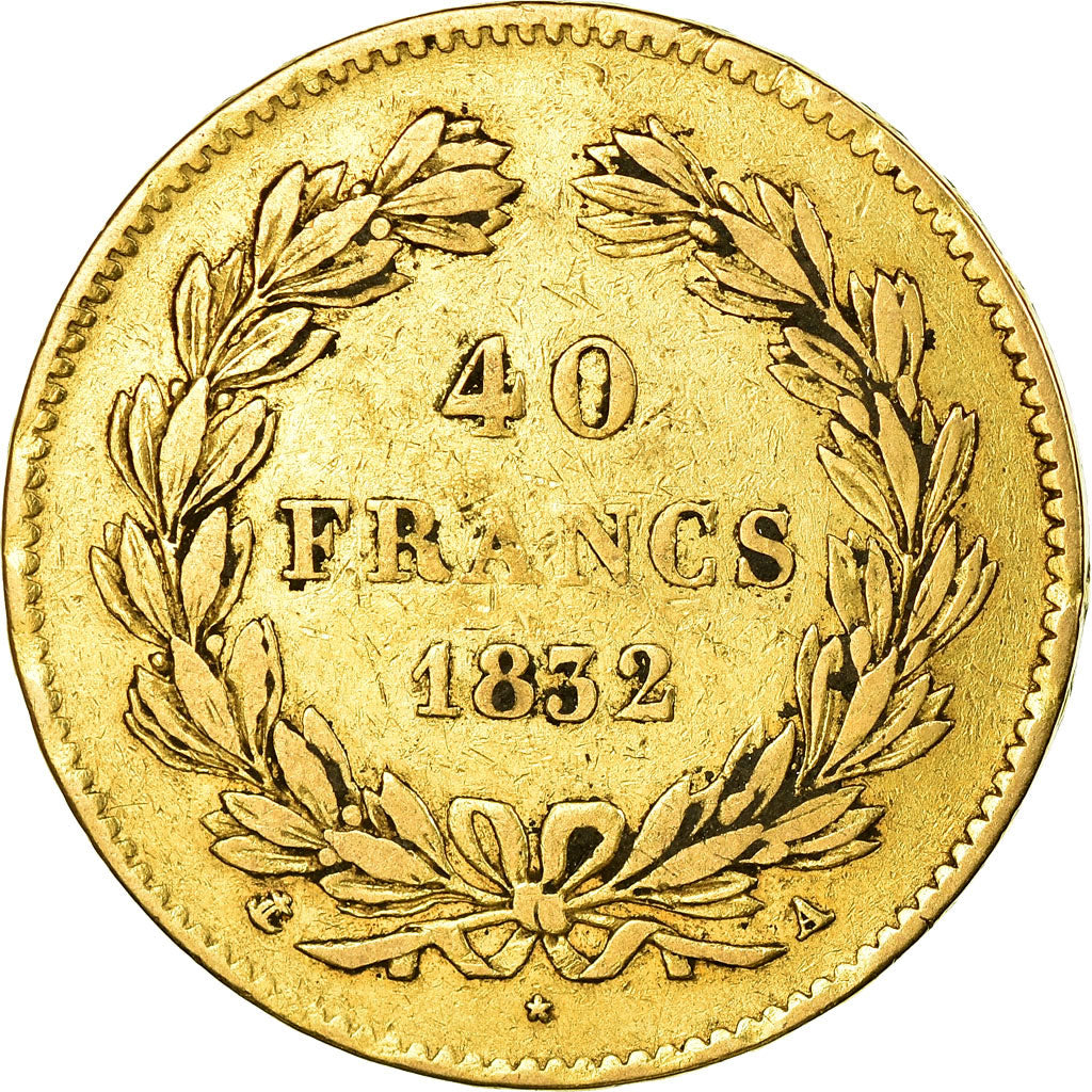 Munten, Frankrijk, Louis-Philippe, 40 Francs, 1832, Paris, FR+, Goud, KM:747.1