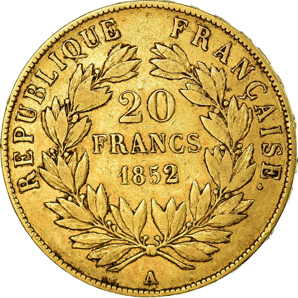 Munten, Frankrijk, Napoleon III, Napoléon III, 20 Francs, 1852, Paris, ZF