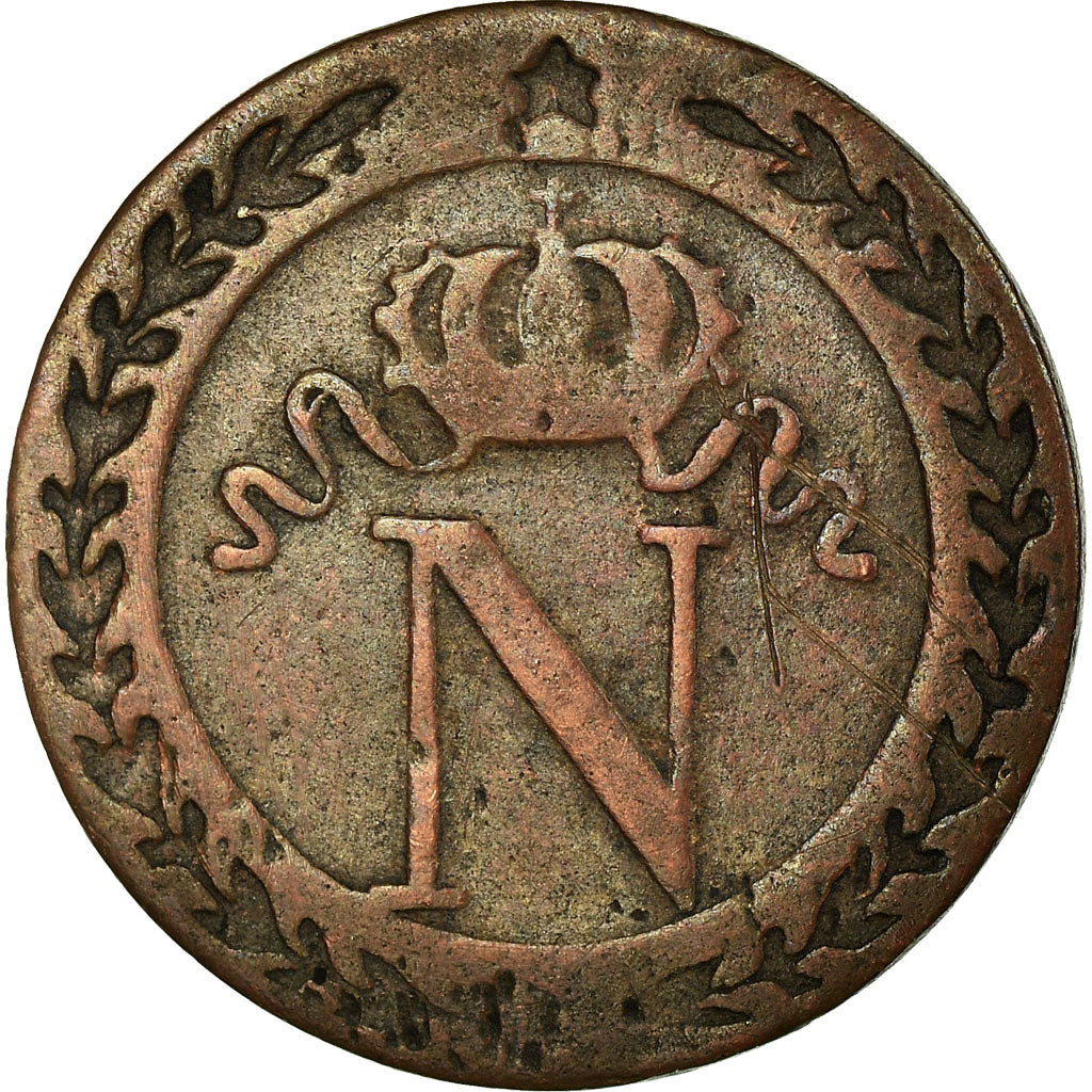 Coin, France, Napoléon I, 10 Centimes, 1809, Toulouse, VF(30-35), Billon