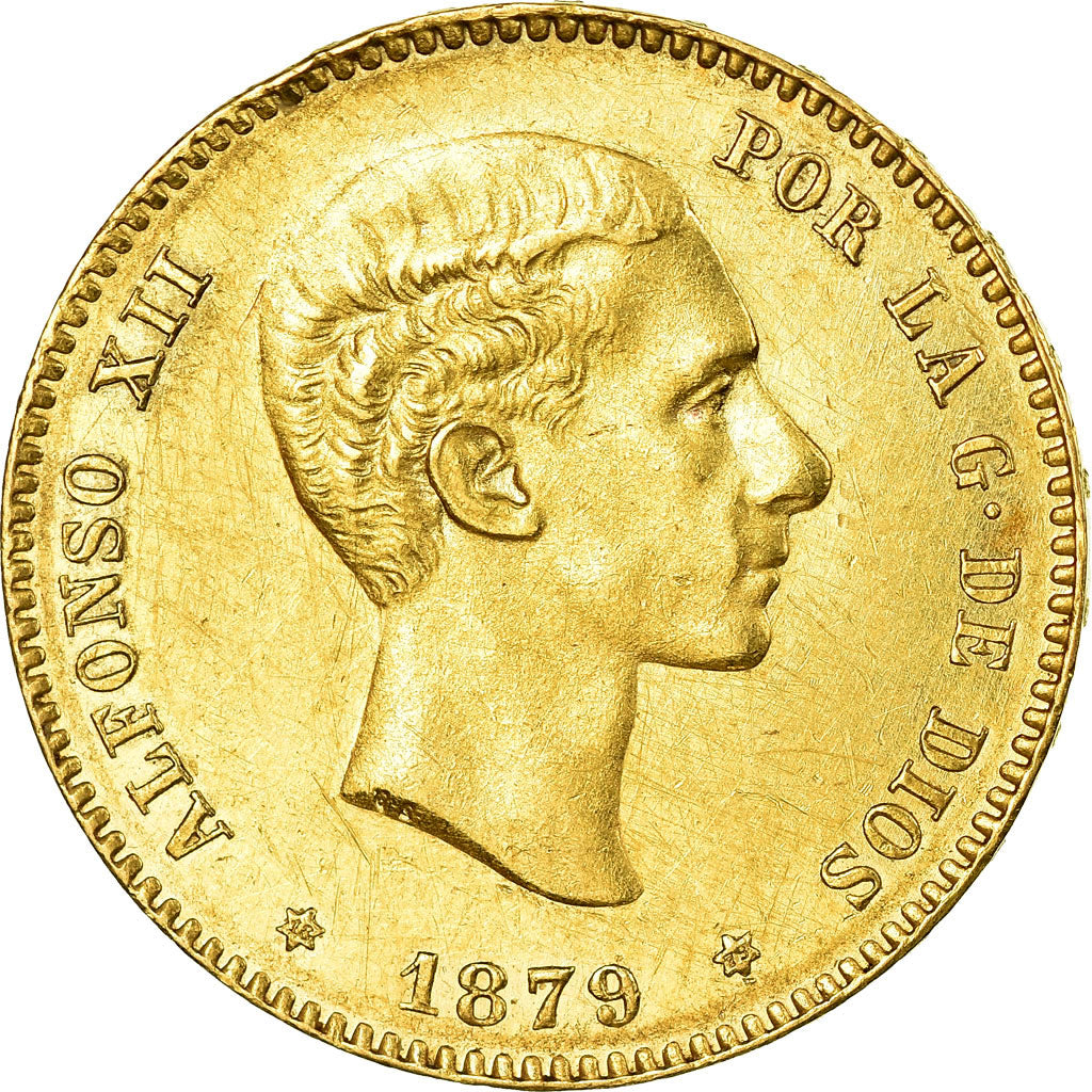 Moneda, España, Alfonso XII, 25 Pesetas, 1879, Madrid, EBC, Oro, KM:673