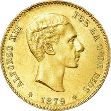 Moneda, España, Alfonso XII, 25 Pesetas, 1879, Madrid, EBC, Oro, KM:673