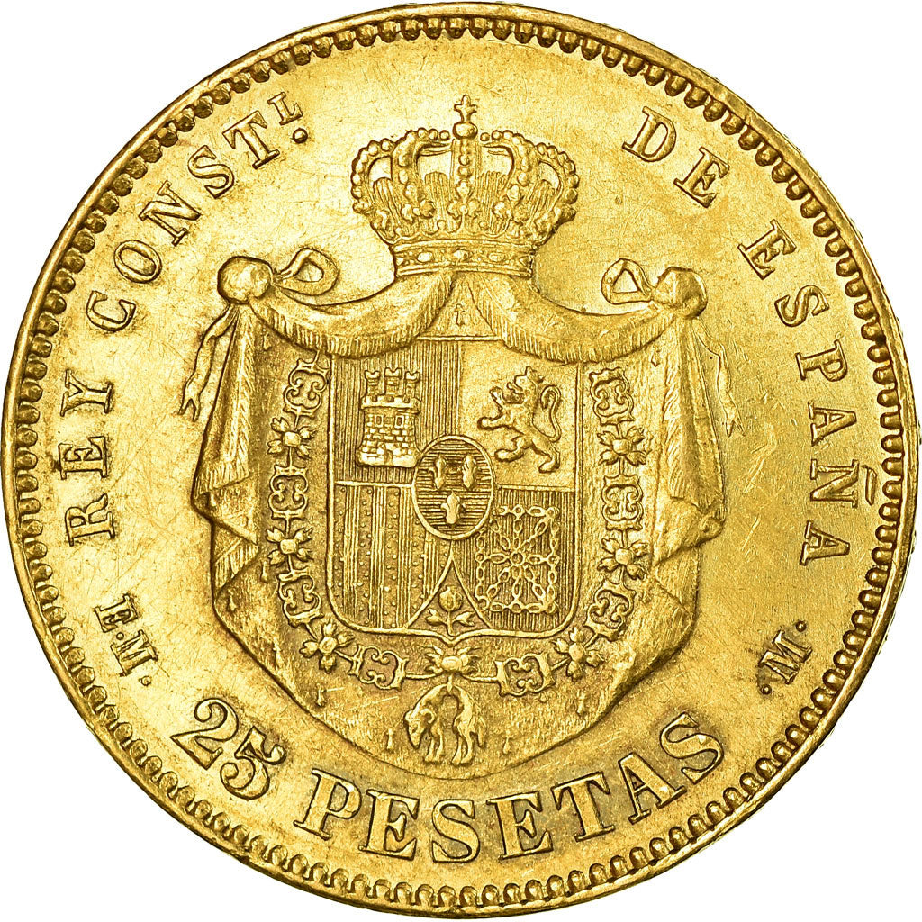 Moneda, España, Alfonso XII, 25 Pesetas, 1879, Madrid, EBC, Oro, KM:673