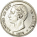 Coin, Spain, Alfonso XII, 5 Pesetas, 1875, Madrid, EF(40-45), Silver, KM:671