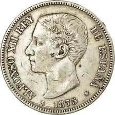 Monnaie, Espagne, Alfonso XII, 5 Pesetas, 1875, Madrid, TB+, Argent, KM:671