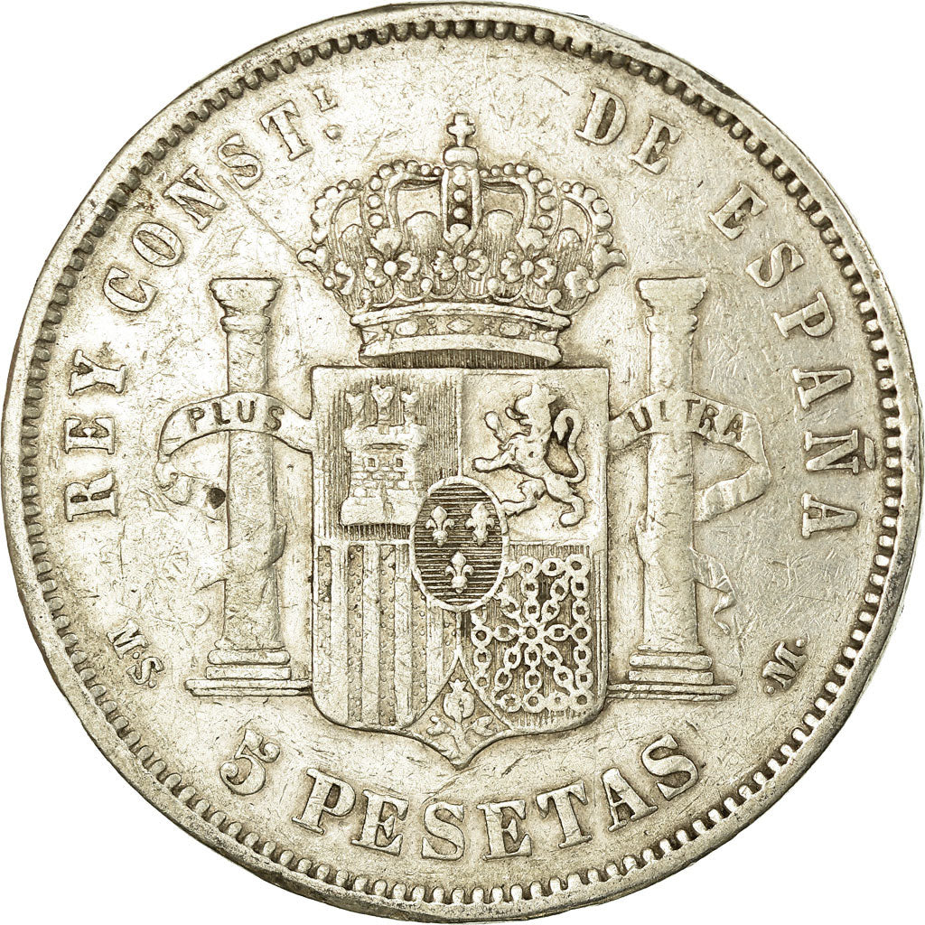 Monnaie, Espagne, Alfonso XII, 5 Pesetas, 1882, Madrid, TB+, Argent, KM:688
