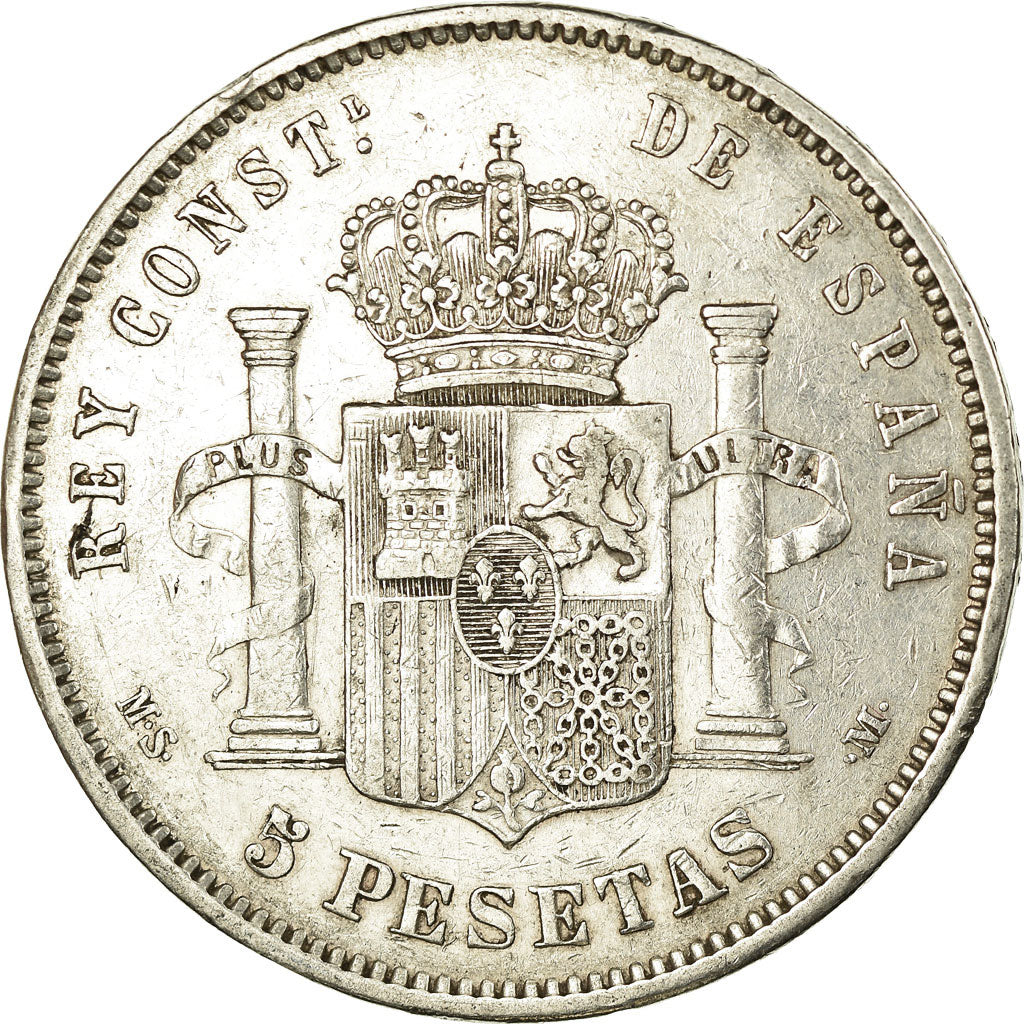 Monnaie, Espagne, Alfonso XII, 5 Pesetas, 1883, Madrid, TTB, Argent, KM:688