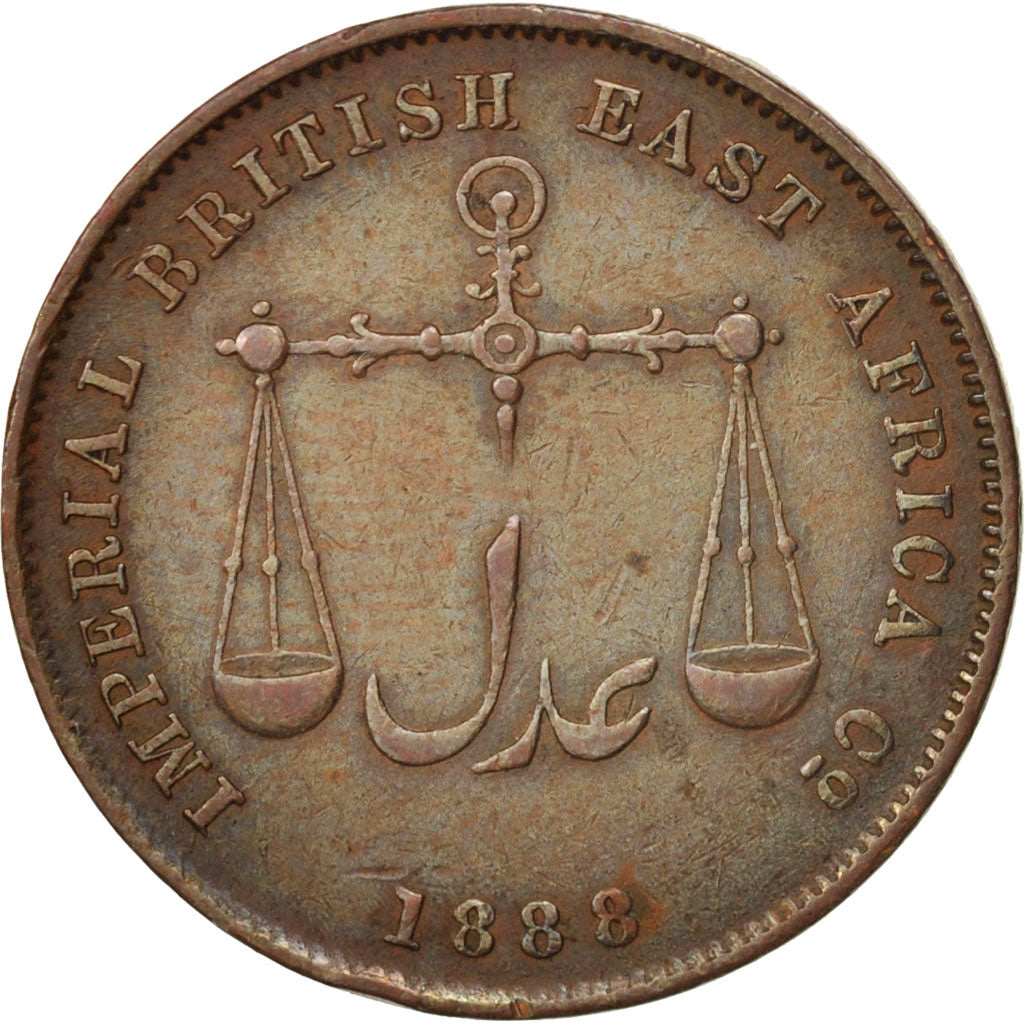 MOMBASA, Pice, 1888, Calcutta, Bronze, KM:1.2