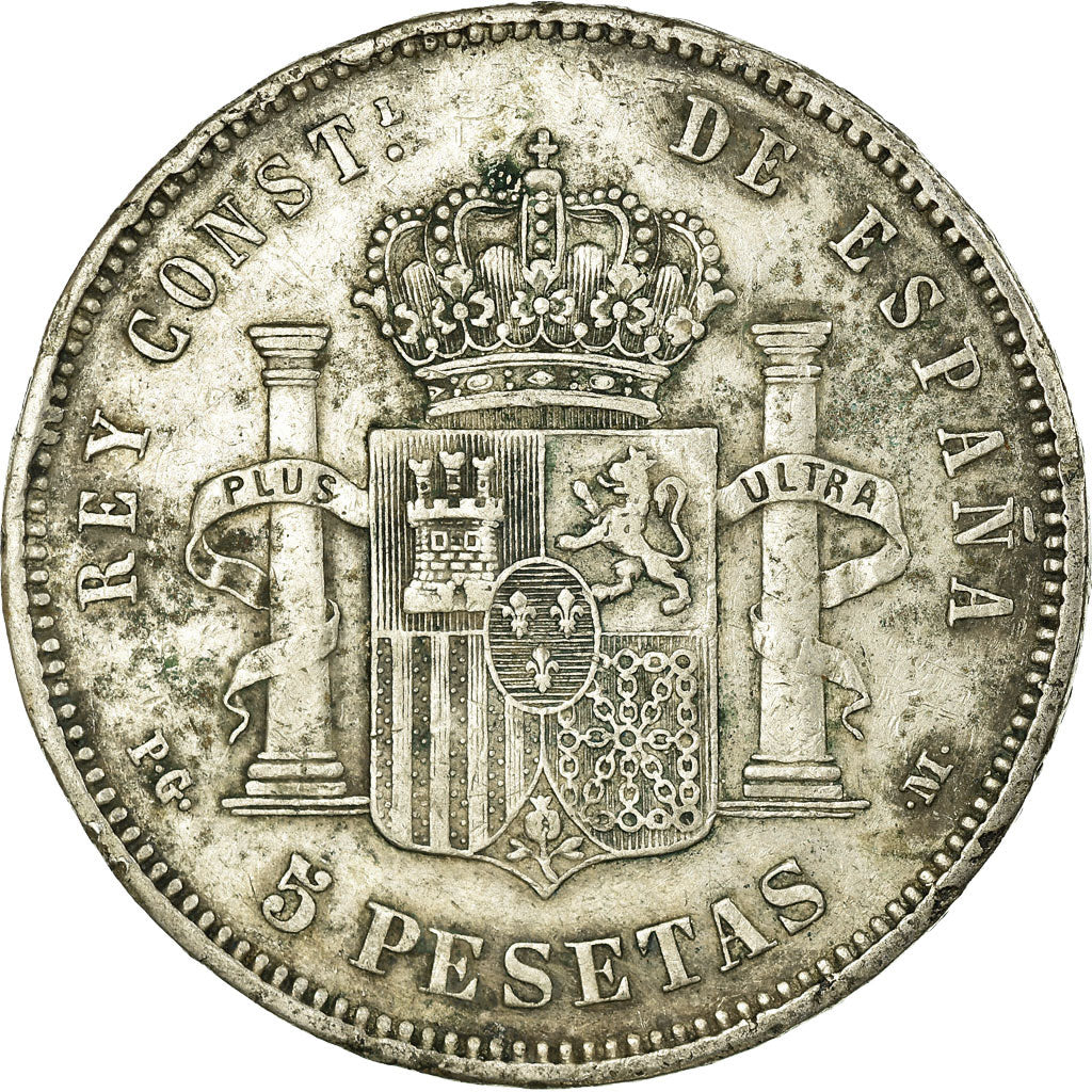 Coin, Spain, Alfonso XIII, 5 Pesetas, 1892, Madrid, VF(30-35), Silver, KM:700