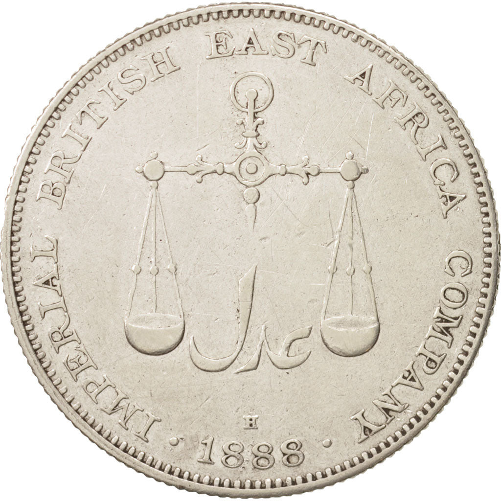 MOMBASA, Rupee, 1888, Birmingham, Silver, KM:5