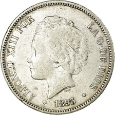 Coin, Spain, Alfonso XIII, 5 Pesetas, 1893, Madrid, VF(30-35), Silver, KM:700