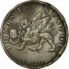 Coin, IONIAN ISLANDS, 2 Lepta, 1820, VF(30-35), Copper, KM:31