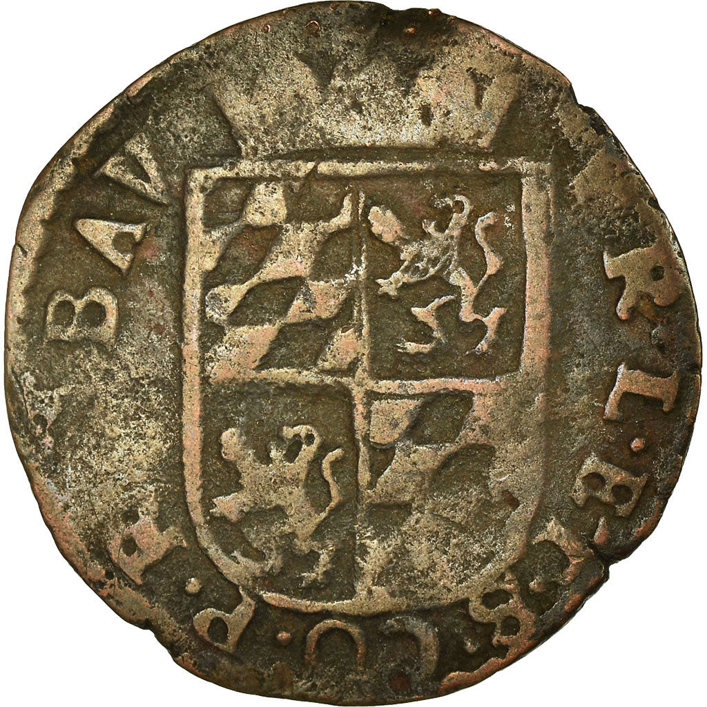 Coin, LIEGE, Ferdinand de Bavière, Liard, VF(20-25), Cuivre