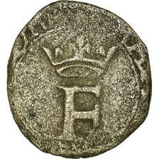 Monnaie, France, François Ier, Liard à la croisette, 1541, Chambéry, TB