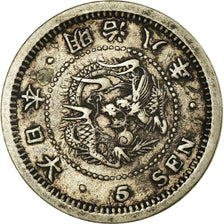 Coin, Japan, Mutsuhito, 5 Sen, 1875, EF(40-45), Silver, KM:22