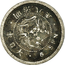 Coin, Japan, Mutsuhito, 5 Sen, 1895, EF(40-45), Silver, KM:22