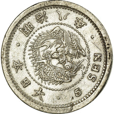 Coin, Japan, Mutsuhito, 5 Sen, 1895, AU(55-58), Silver, KM:22